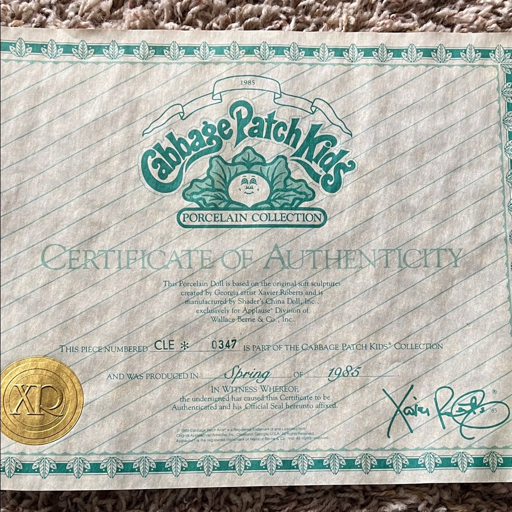 Cabbage Patch Kids Doll with Blue Dress - Picture 5 of 5